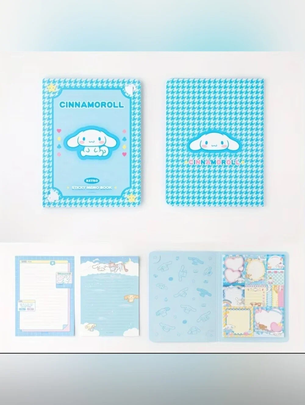 Cinnamoroll Kawaii Sticky Notes Notepad Stationery Set  NEW
